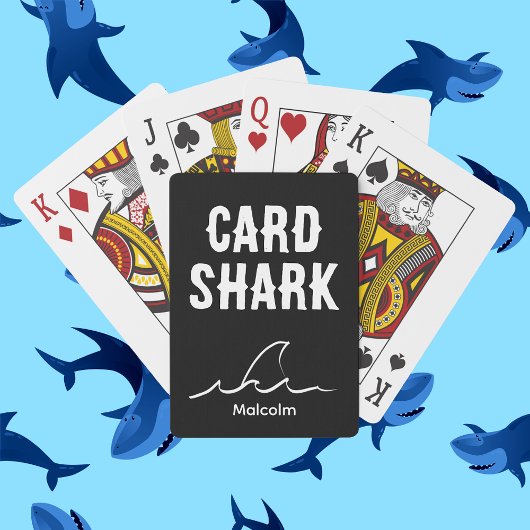 Personalize Card Shark black&white Deck of Cards トランプ