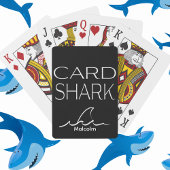 Personalize Card Shark black&white Game On トランプ