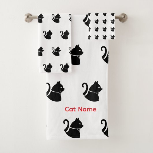 Personalize Cat Lovers Gift バスタオルセット (インサイチュ)