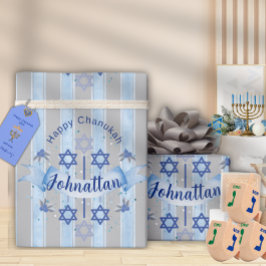 Personalize Chanukah Elegant Wrapping Paper ラッピングペーパー