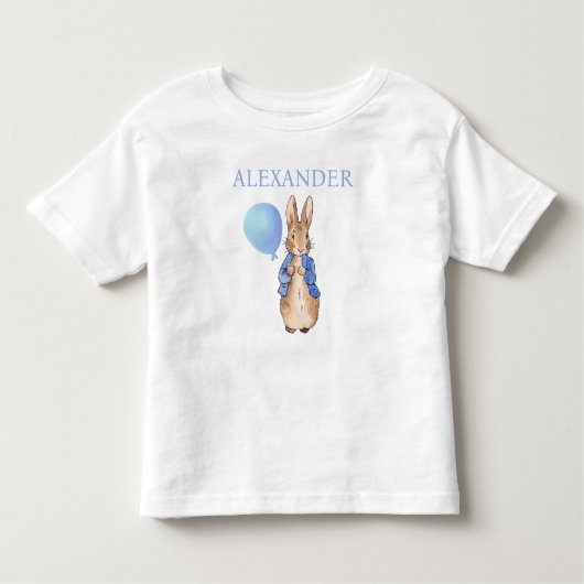 Personalize Child Nameピーター・ザ・ラビット トドラーTシャツ (正面)