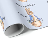 Personalize Child's name Peter First誕生日 ラッピングペーパー (ロールコーナー)