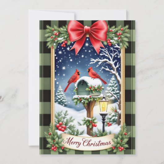 Personalize Christmas Card for Friends and Family シーズンカード (正面)