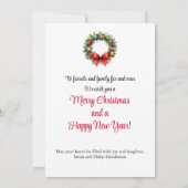 Personalize Christmas Card for Friends and Family シーズンカード (裏面)