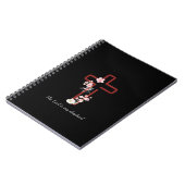 Personalize Christmas Holly Cross ノートブック (左側)