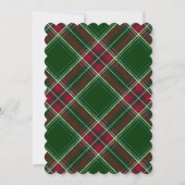 Personalize Colorful Modern Plaid Photo Christmas  招待状 (裏面)