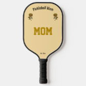Personalize Cool Beige Elegant Pickleball Mom Gift ピックルボールラケット (正面)