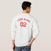 Personalize Create Player Name Number Man Mens Tシャツ (裏面フル)