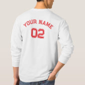 Personalize Create Player Name Number Man Mens  Tシャツ (裏面)