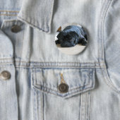 Personalize cute black Pug Puppy accessories name 缶バッジ (インサイチュ)
