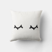 Personalize Cute lashes昼寝 クッション (裏面)