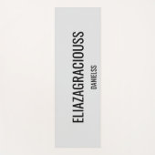 Personalize Cute Name Chic Grey Black Professional ヨガマット (正面)