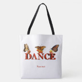 Personalize Dance sign with butterflies トートバッグ (正面)
