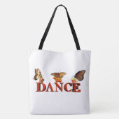Personalize Dance sign with butterflies  トートバッグ (裏面)