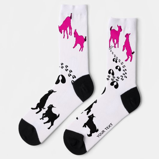 PERSONALIZE Dancing Goats and HoofPrints ソックス (左)