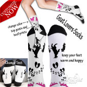 PERSONALIZE Dancing Goats and HoofPrints Socks ソックス