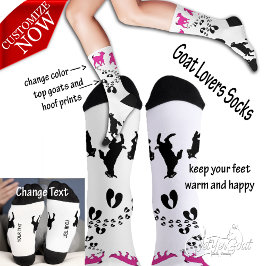 PERSONALIZE Dancing Goats and HoofPrints Socks ソックス