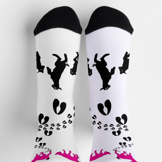 PERSONALIZE Dancing Goats and HoofPrints Socks ソックス (上部)