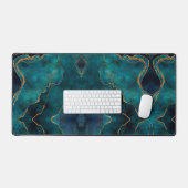 Personalize Desk Mat – 大理石金ゴールド静脈 デスクマット (キーボード&マウス)