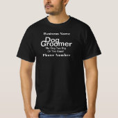 Personalize Dog Groomer Entrepreneur Tシャツ (正面)