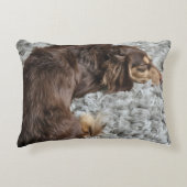 Personalize Dog Lover Pillow-Use Your Pet's Photo アクセントクッション (正面)