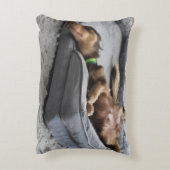 Personalize Dog Lover Pillow-Use Your Pet's Photo アクセントクッション (裏面(縦))