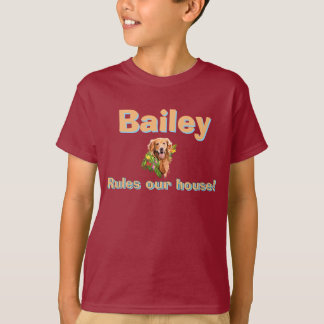 Personalize Dog’s Name and Photo  T-Shirt Tシャツ
