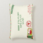 Personalize Dotsサンタレタークリスマス アクセントクッション (正面(垂直))