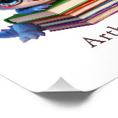 Personalize Dragon Art Print Custom Name Kids Room フォトプリント (角)