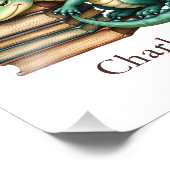 Personalize Dragon Art Print Custom Nursery Kids  フォトプリント (角)