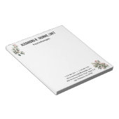 Personalize Eucalyptus therapist professional ノートパッド (アングル)