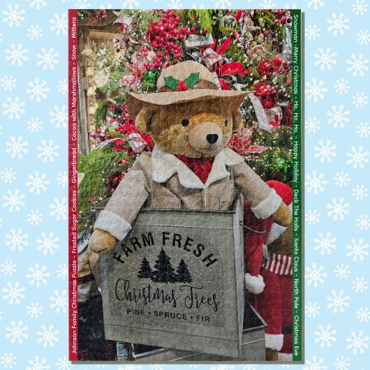 Personalize Family Name Christmas Gift 1000 pc ジグソーパズル