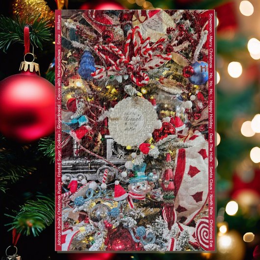 Personalize Family Name Christmas Gift Difficult ジグソーパズル