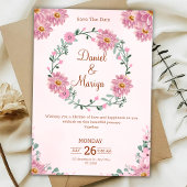 Personalize Floral wedding Invitation 招待状