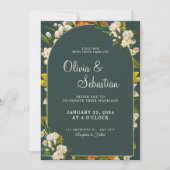 Personalize Floral wedding Invitation 招待状 (正面)