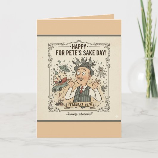 Personalize "For Pete's Sake Day" Greeting Card カード (正面)