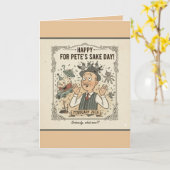 Personalize "For Pete's Sake Day" Greeting Card カード (黄色い花)