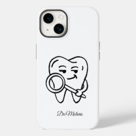 Personalize Funny Dentist Cartoon Tooth Phone Case Case-Mate iPhone 14ケース