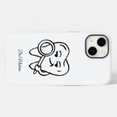 Personalize Funny Dentist Cartoon Tooth Phone Case Case-Mate iPhoneケース (裏面 (横))