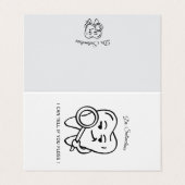 Personalize Funny Dentist Tooth business card (外部フラット)