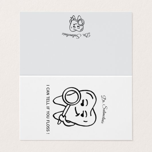 Personalize Funny Dentist Tooth business card (外部フラット)
