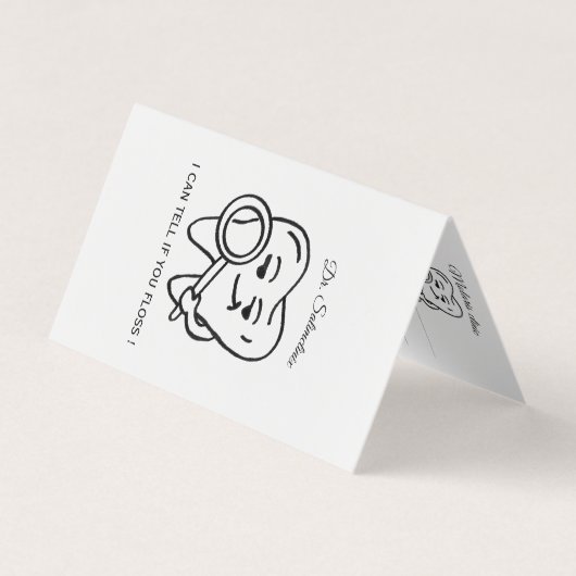 Personalize Funny Dentist Tooth business card (正面)