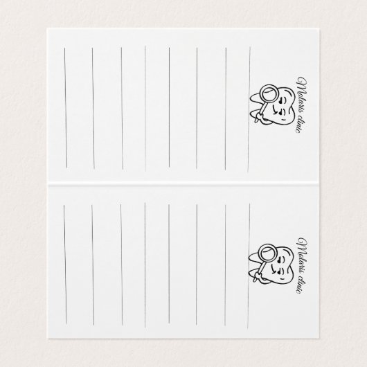 Personalize Funny Dentist Tooth business card (内部フラット)