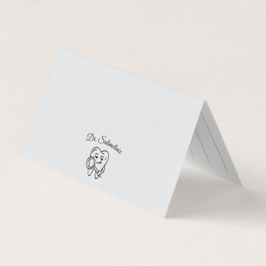 Personalize Funny Dentist Tooth business card (裏面)