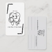 Personalize Funny Dentist Tooth business card 名刺 (正面/裏面)