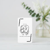 Personalize Funny Dentist Tooth business card 名刺 (スタンド正面)