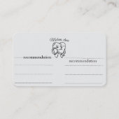 Personalize Funny Dentist Tooth business card 名刺 (裏面)
