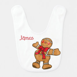 Personalize Gingerbreadベビー用ビブ ベビービブ
