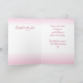 Personalize Girl Name Pink First Holy Communion, C カード (内部)