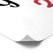 Personalize Graduation Diploma Cap Red and Black ポスター (角)